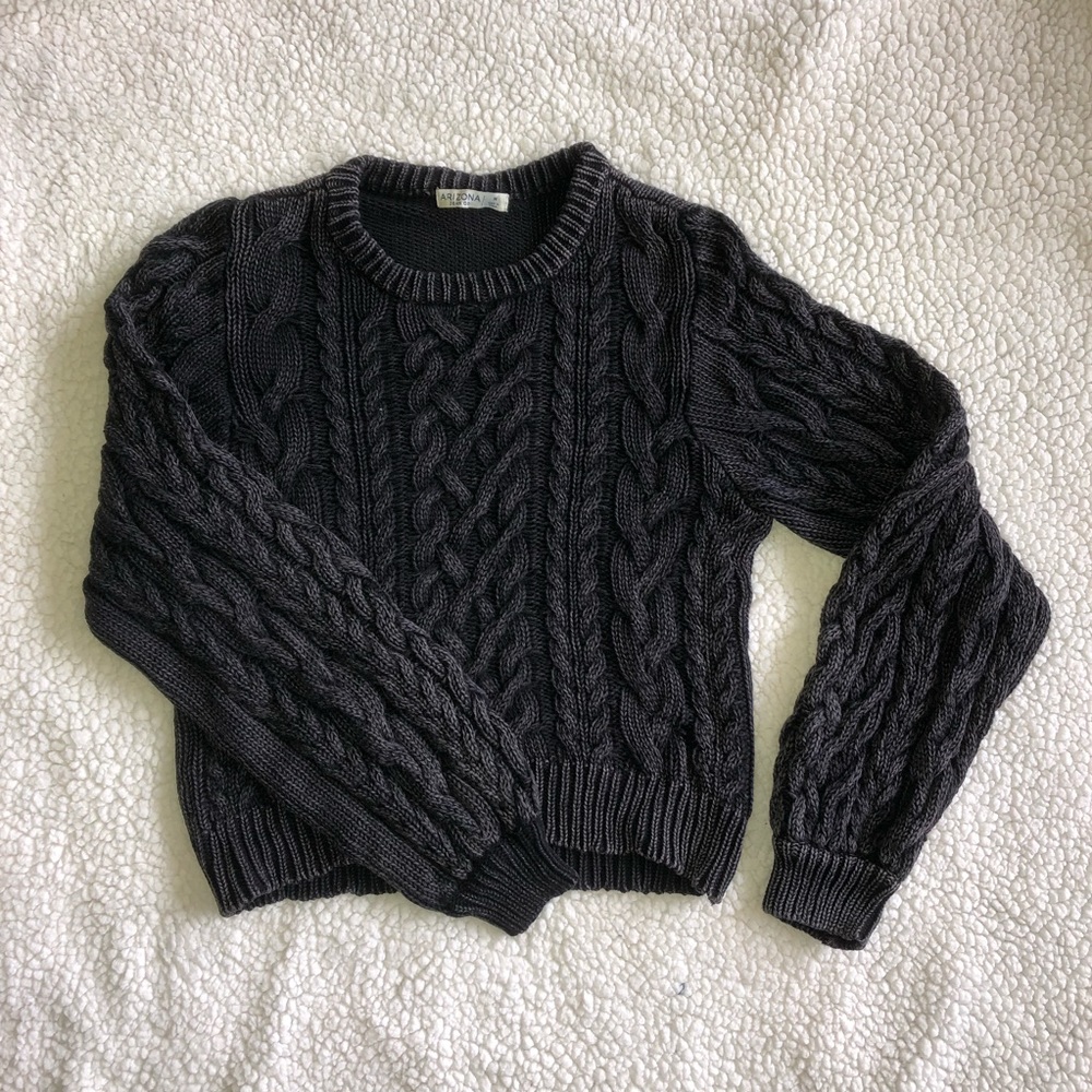 AJC black sweater with braid detail size medium